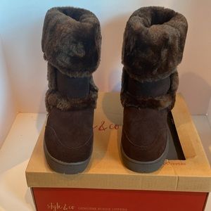 Style &Co Witty Cold weather boots Color Brown Sz 7